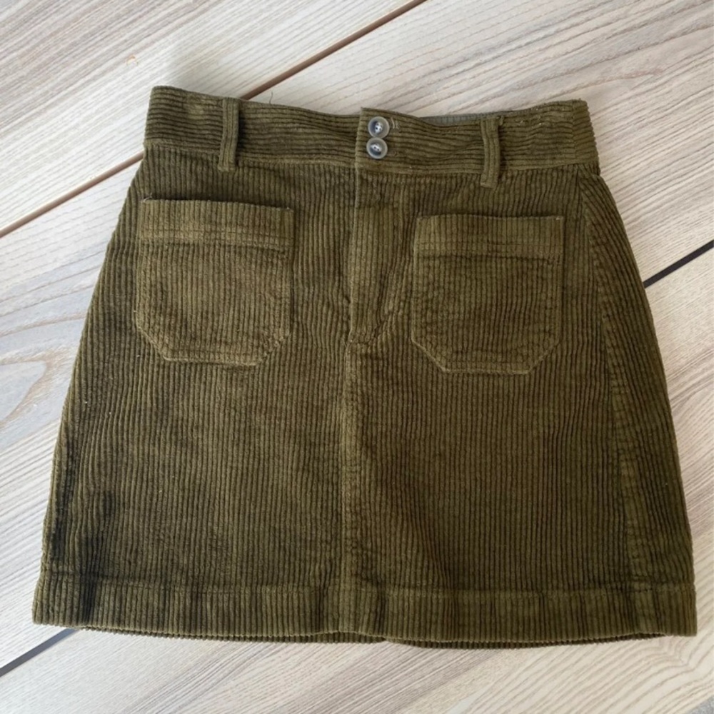 MADEWELL CORDUROY A-LINE MINI SKIRT